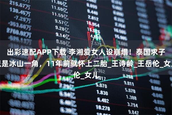 出彩速配APP下载 李湘爱女人设崩塌！泰国求子只是冰山一角，11年前就怀上二胎_王诗龄_王岳伦_女儿